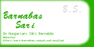 barnabas sari business card