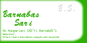 barnabas sari business card